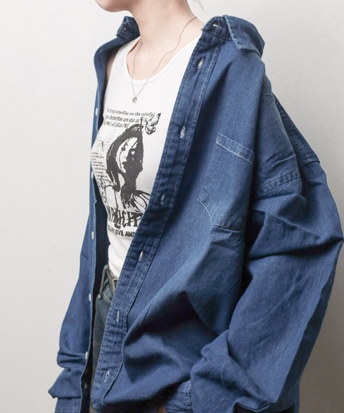 シャツ 「6.5oz ライトデニムシャツ」 メンズ レディース : ZOZOTOWN