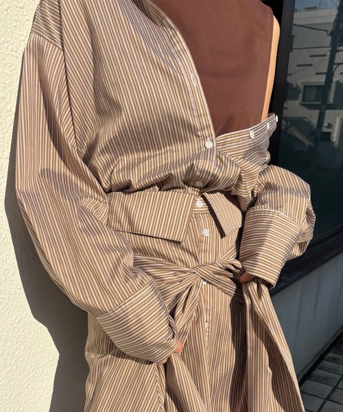Ameri（アメリ） tシャツ STRIPE INVERSION SHIRT TOP レディース