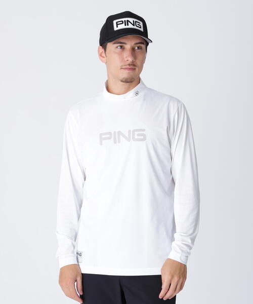 PING（ピン） tシャツ 「PING APPAREL」メッシュジャカードハイネック