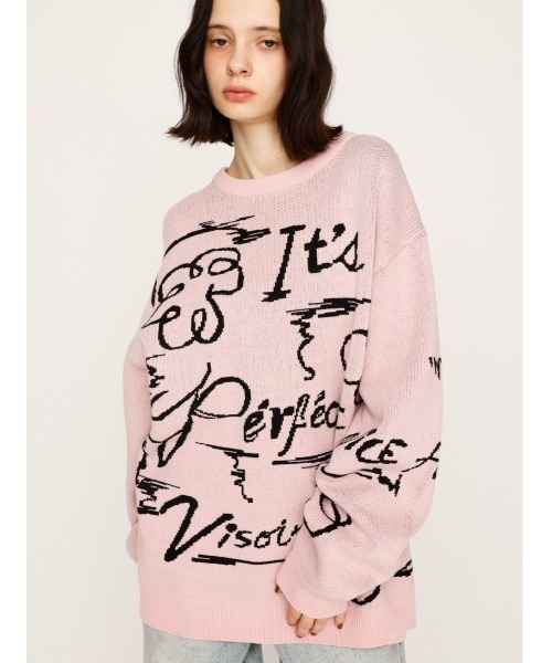 SLY（スライ） ニット セーター JQ LOGO MOTIF TOPS ジャガード ロゴ