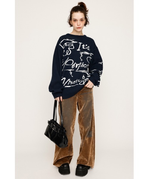 SLY（スライ） ニット セーター JQ LOGO MOTIF TOPS ジャガード ロゴ