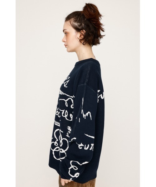 SLY（スライ） ニット セーター JQ LOGO MOTIF TOPS ジャガード ロゴ