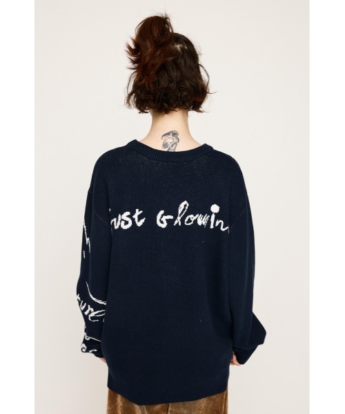 SLY ニット セーター JQ LOGO MOTIF TOPS ジャガード ロゴ