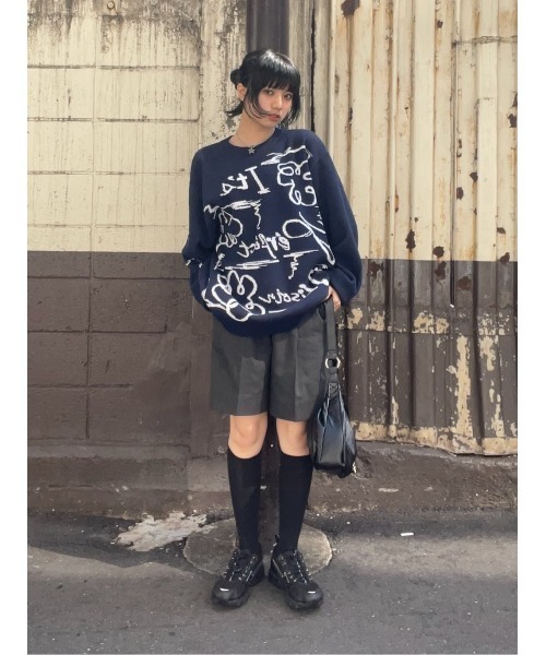 SLY（スライ） ニット セーター JQ LOGO MOTIF TOPS ジャガード ロゴ