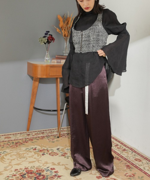 「mici」 パンツ MEDIUM パープル レディース_画像5