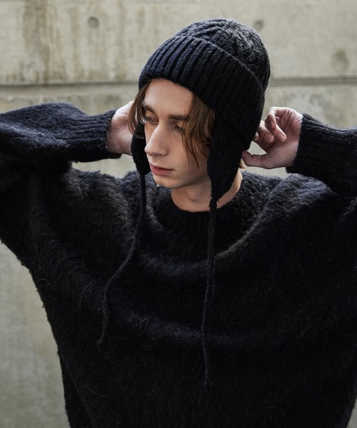 CLEL ニット帽 ニットキャップ 「CLEL」Alpaca Blend Cable Knit