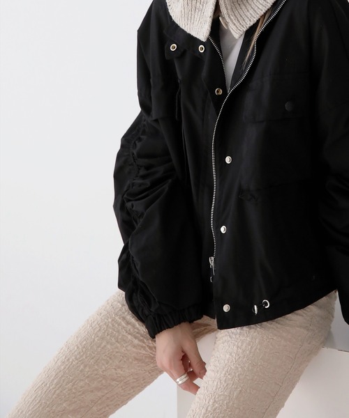 「UNE MANSION」 ジップアップブルゾン FREE ベージュ レディース_画像6