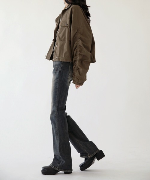 「UNE MANSION」 ジップアップブルゾン FREE ベージュ レディース_画像7