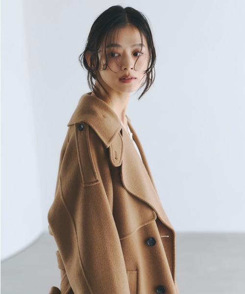 anuans（アニュアンス） トレンチコート コート リバーウールミドル