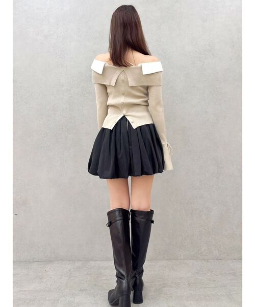 21aw 裾ドッキングニット dazzlin（ダズリン） ニット セーター 2WAYシャツドッキングニット