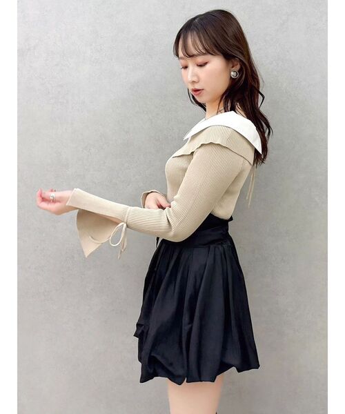 dazzlin（ダズリン） ニット セーター 2WAYシャツドッキングニット