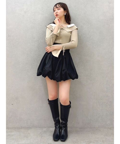 dazzlin ニット セーター 2WAYシャツドッキングニットトップス