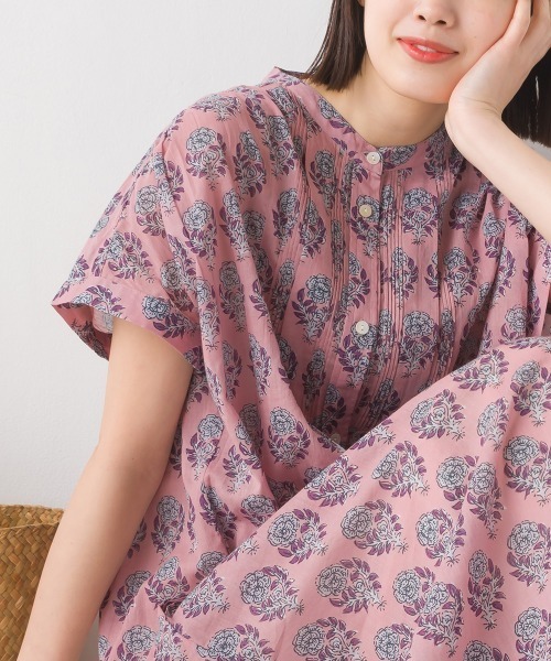 「OMNES」 半袖ワンピース FREE ブルー系その他 レディース_画像2