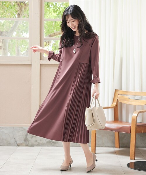 Tiaclasse ワンピース サイドプリーツワンピース : ZOZOTOWN Yahoo!店