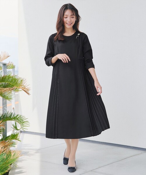Tiaclasse ワンピース サイドプリーツワンピース : ZOZOTOWN Yahoo!店