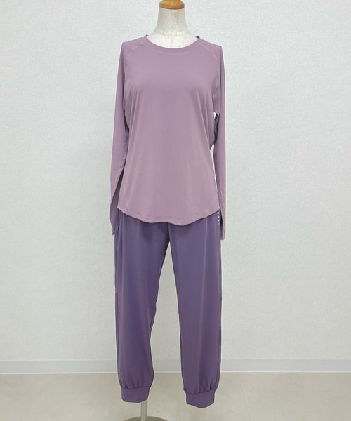 HYS SHOP レギンス スパッツ レディース 長袖ヨガトップス+ハイ