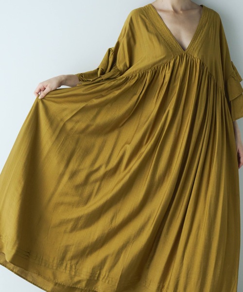 「Libra Cue」 半袖ワンピース 2 ブルー レディース_画像4