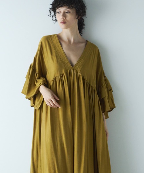 「Libra Cue」 半袖ワンピース 2 ブルー レディース_画像5