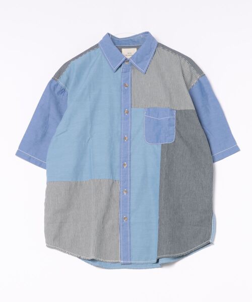 「CORISCO」 半袖シャツ MEDIUM ブルー メンズ_画像3