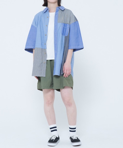 「CORISCO」 半袖シャツ MEDIUM ブルー メンズ_画像6