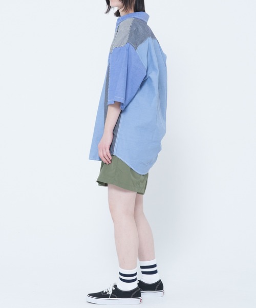 「CORISCO」 半袖シャツ MEDIUM ブルー メンズ_画像7