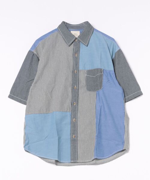 「CORISCO」 半袖シャツ MEDIUM ブルー メンズ_画像9