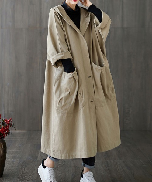 Sally Lunn モッズコート コート フード付きルーズモッズコート