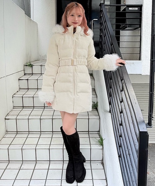 NOMAE（ノーマエ） ダウンコート ダウンジャケット ラメツィードロング