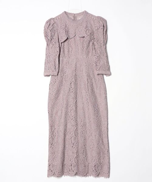 Her lip to レース7分袖ワンピース M ピンク レディース : ZOZOTOWN