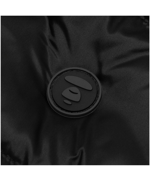 「AAPE BY A BATHING APE」 ダウンベスト MEDIUM ブラック メンズ_画像8