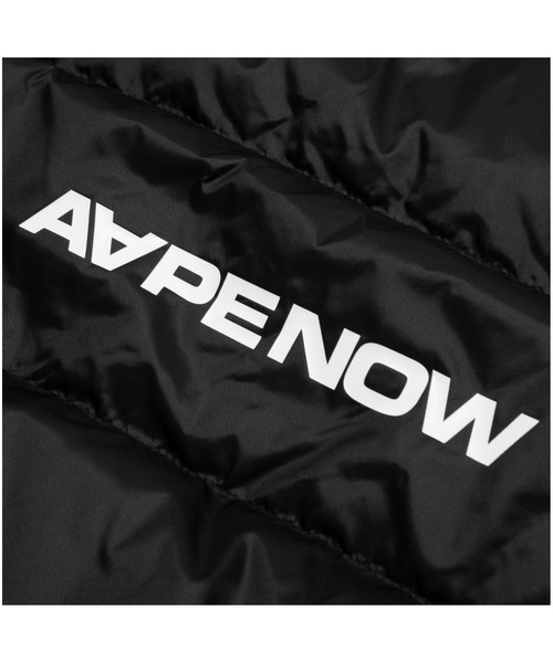 「AAPE BY A BATHING APE」 ダウンベスト MEDIUM ブラック メンズ_画像9