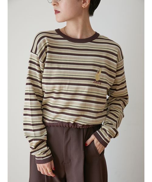 emmi ニット セーター 「Global warming」ボーダーニットトップス