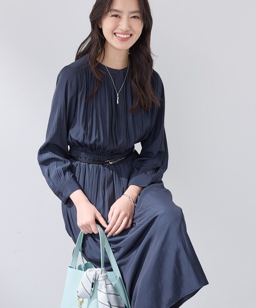 INDIVI（インディヴィ） ワンピース 入学式 「洗える」ギャザーフレア