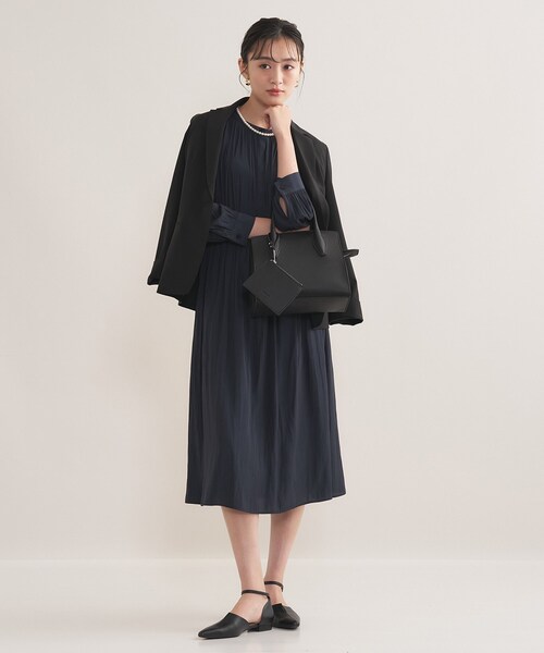 INDIVI（インディヴィ） ワンピース 「洗える／セレモニー」ギャザー