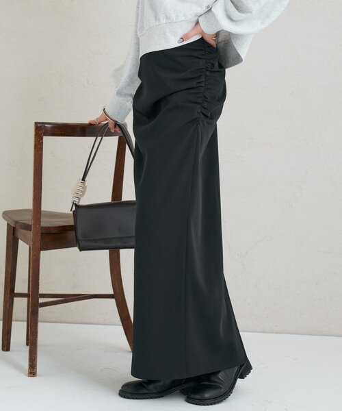 mystic（ミスティック） スカート 「2サイズ展開」サイドギャザー