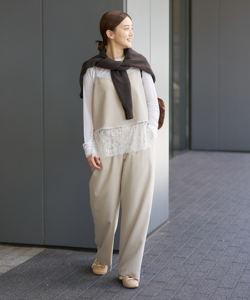 IENA（イエナ） ブラウス シャツ 「追加」レースヘムキャミソール