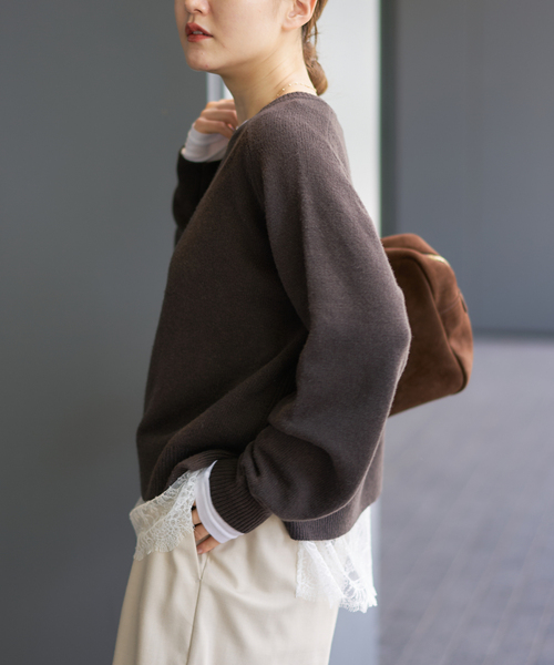 IENA（イエナ） ブラウス シャツ 「追加」レースヘムキャミソール