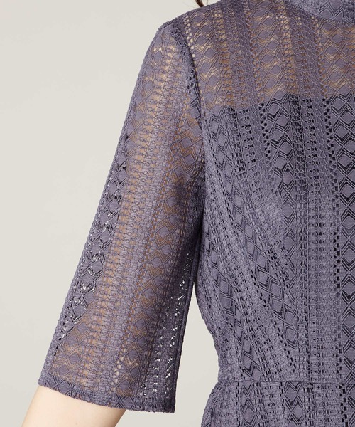 「AIMER」 7分袖ワンピース S パープル系その他3 レディース_画像3