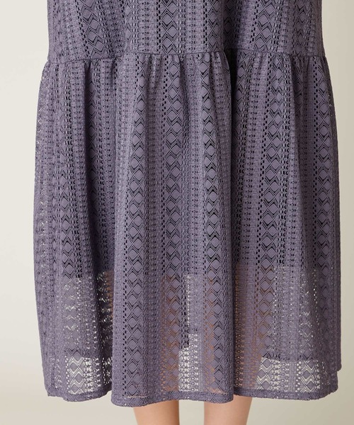 「AIMER」 7分袖ワンピース S パープル系その他3 レディース_画像7