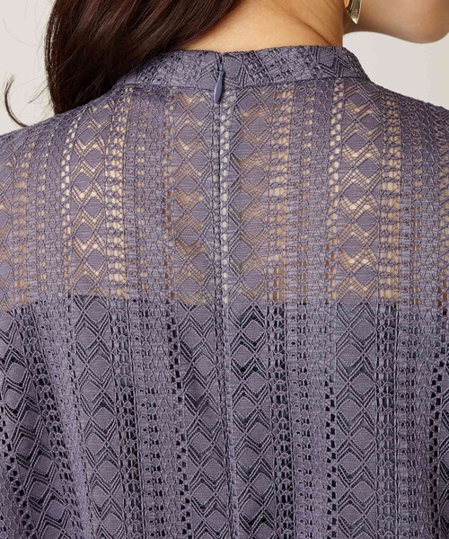 「AIMER」 7分袖ワンピース S パープル系その他3 レディース_画像9