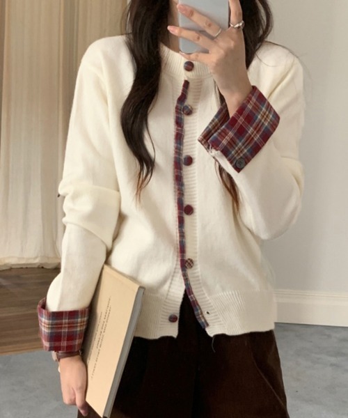 カーディガン 確認用です カーディガン チェック切替カーディガン レディース : ZOZOTOWN Yahoo