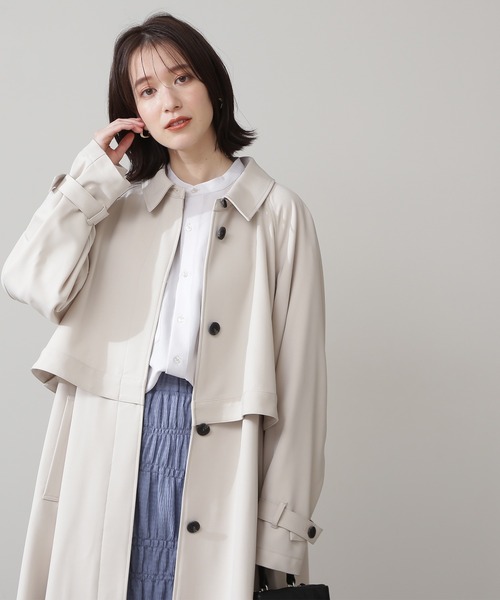 「N.（N. Natural Beauty Basic）」 ステンカラーコート MEDIUM ベージュ レディース_画像9