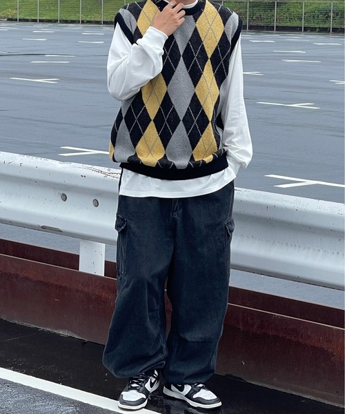 「kutir」 ノースリーブニット MEDIUM ブラック メンズ_画像3