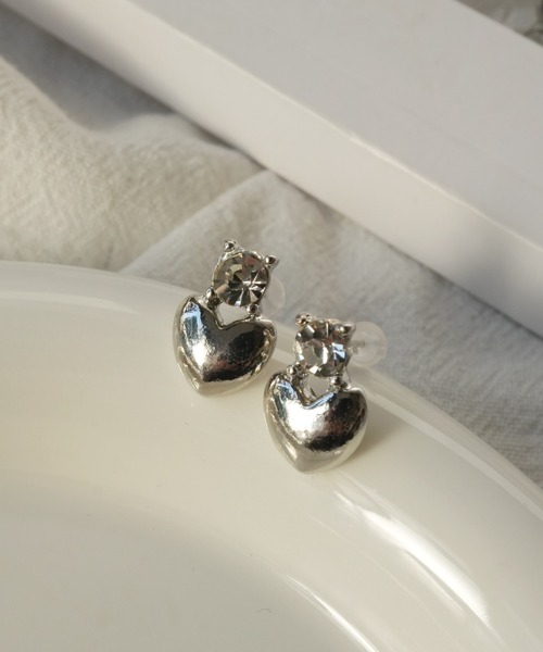 Port（ポート） ピアス 「 」 ビジュー ハート コンビ ピアス_