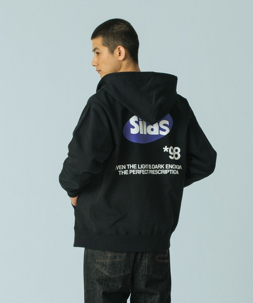 未使用品　SILAS CAMO SWEAT HOODIE L ネイビー SILAS（サイラス） パーカー CORP ZIP SWEAT HOODIE メンズ レディース