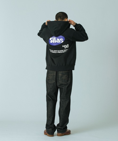 未使用品　SILAS CAMO SWEAT HOODIE L ネイビー SILAS（サイラス） パーカー CORP ZIP SWEAT HOODIE メンズ レディース