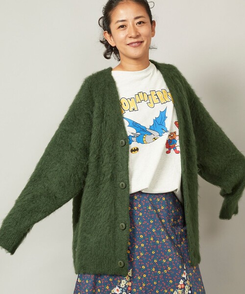 「Freada」 カーディガン SMALL グリーン レディース_画像4