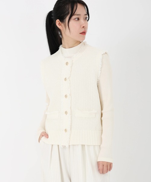 STRAWBERRY-FIELDS（ストロベリーフィールズ） ベスト ジレ コットン