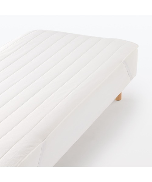 無印良品（MUJI） ベッド 寝具 綿 サッカー織 敷パッド／D 140