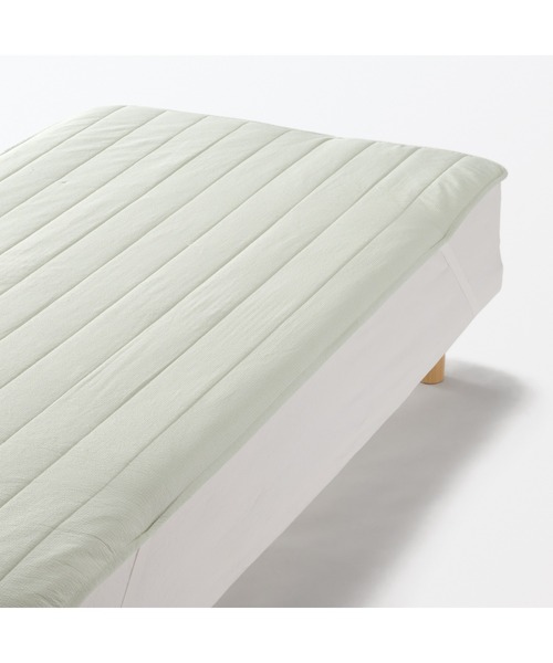 無印良品（MUJI） ベッド 寝具 綿 サッカー織 敷パッド／D 140